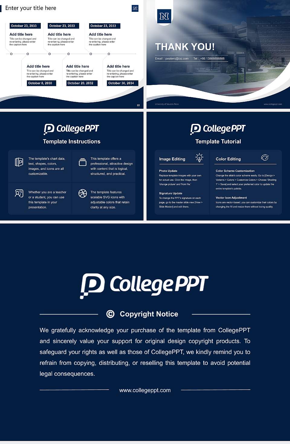 University of Nevada-Reno Lecture Sharing and Networking Event PPT Template4:3 ratio PPT effect preview image4