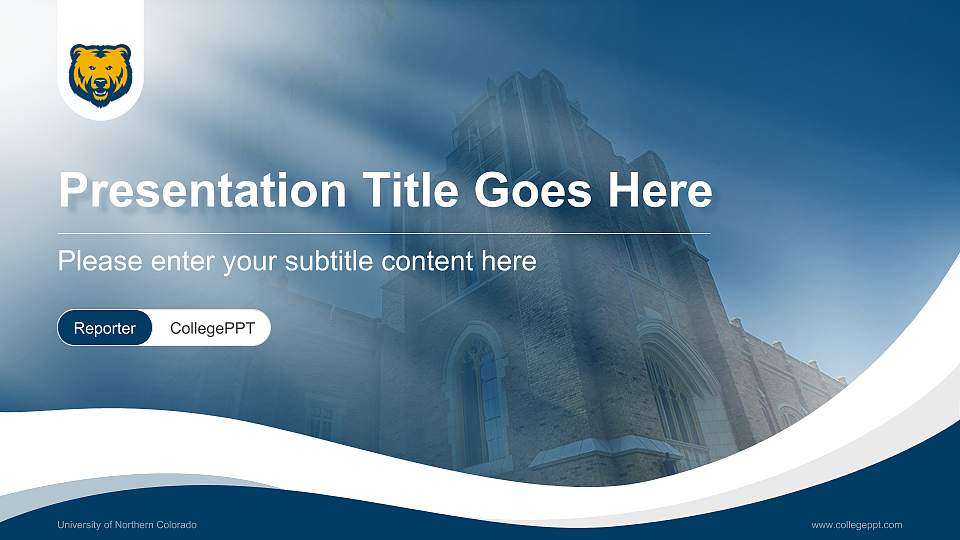 University of Northern Colorado Lecture Sharing and Networking Event PPT Template16:9 ratio PPT effect preview image