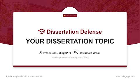 University of Minnesota-Morris Graduation Thesis Defense PPT Template
