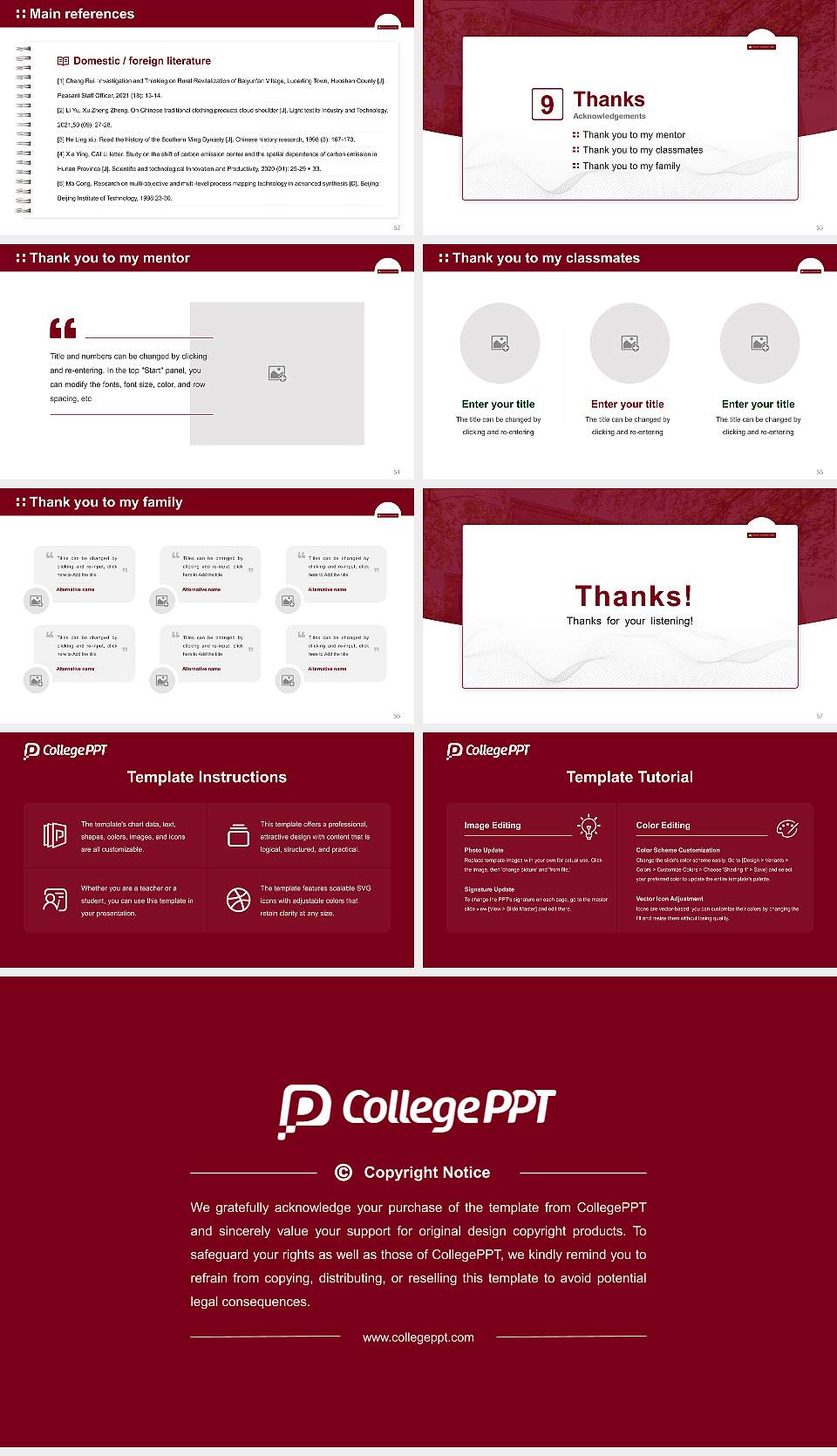 University of Minnesota-Morris Graduation Thesis Defense PPT Template16:9 ratio PPT effect preview image7