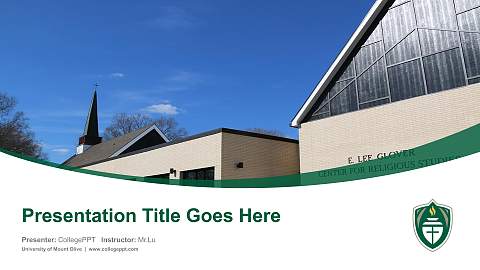 University of Mount Olive Course/Courseware Creation PPT Template