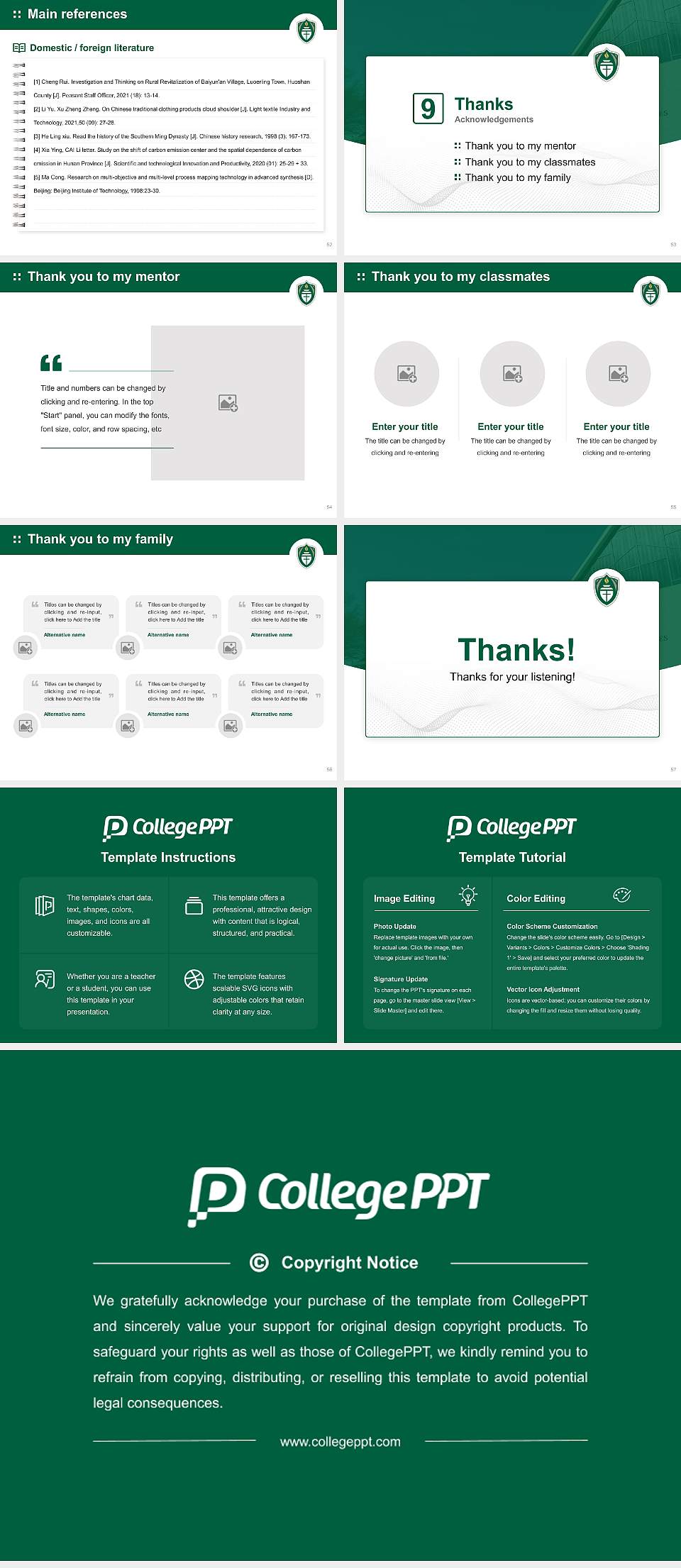 University of Mount Olive Graduation Thesis Defense PPT Template4:3 ratio PPT effect preview image7