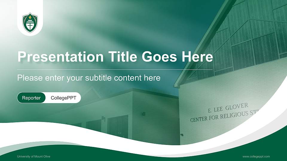 University of Mount Olive Lecture Sharing and Networking Event PPT Template16:9 ratio PPT effect preview image