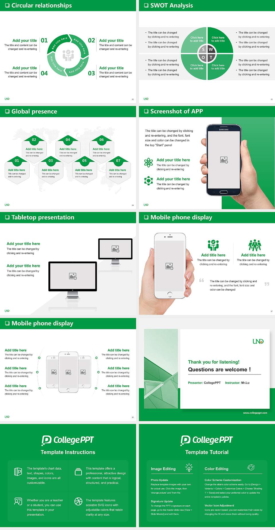 University of North Dakota General Purpose PPT Template4:3 ratio PPT effect preview image5