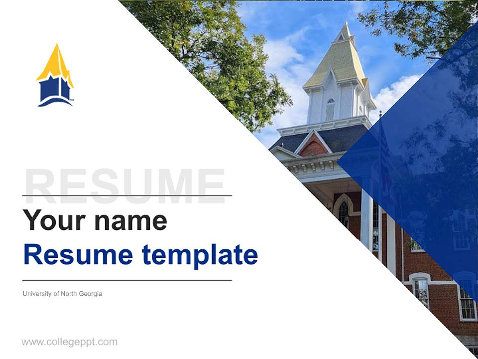 University of North Georgia Resume PPT Template4:3 ratio PPT effect preview image5
