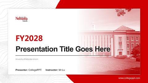 University of Nebraska-Lincoln Academic Presentation/Research Findings Report PPT Template