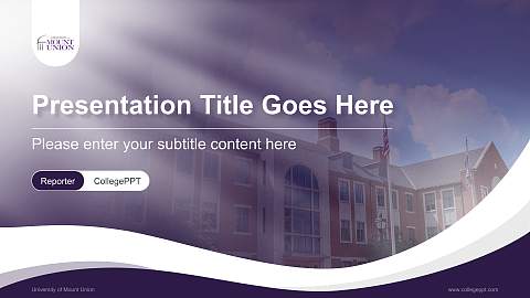 University of Mount Union Lecture Sharing and Networking Event PPT Template