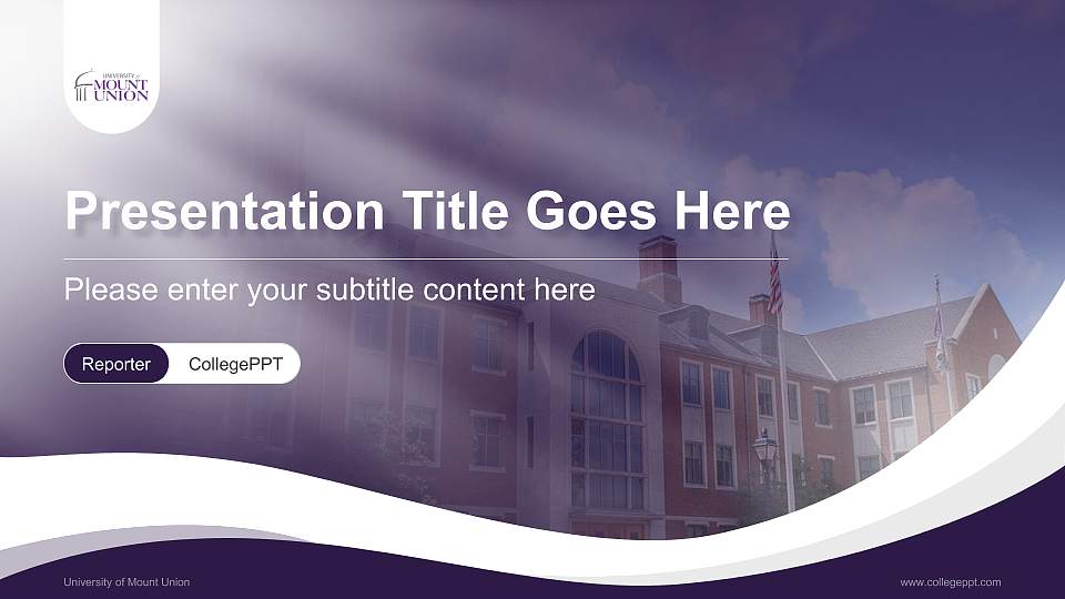 University of Mount Union Lecture Sharing and Networking Event PPT Template16:9 ratio PPT effect preview image