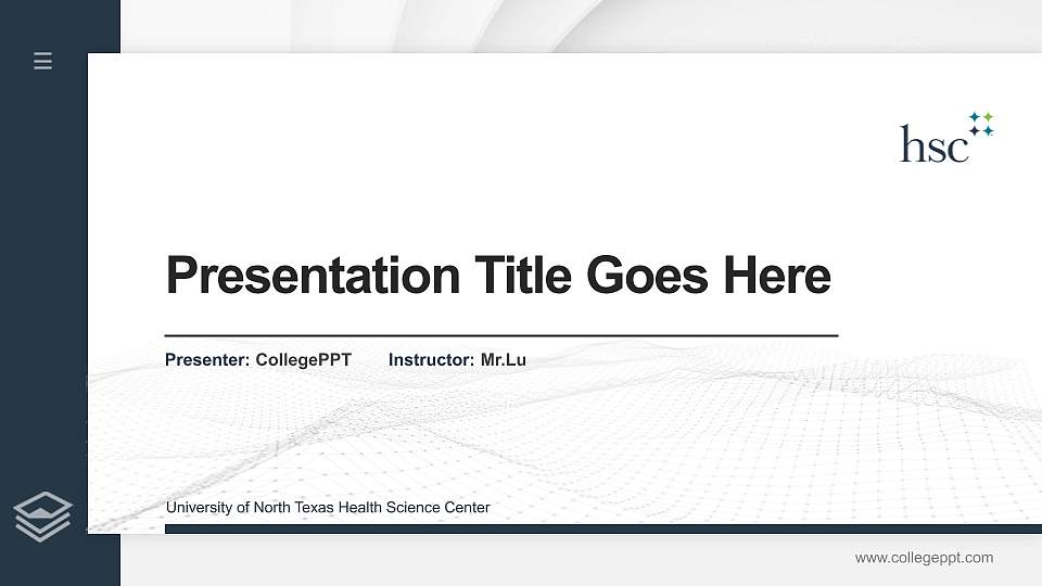 University of North Texas Health Science Center Thesis Proposal/Graduation Defense PPT Template16:9 ratio PPT effect preview image