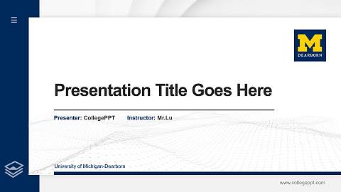 University of Michigan-Dearborn Thesis Proposal/Graduation Defense PPT Template
