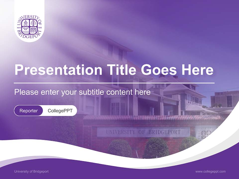 University of Bridgeport Lecture Sharing and Networking Event PPT Template4:3 ratio PPT effect preview image4