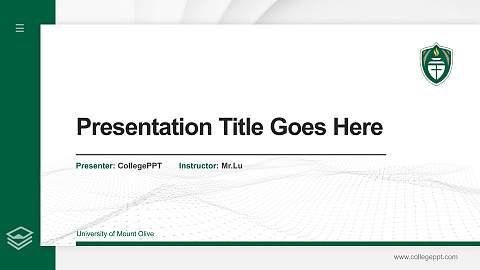 University of Mount Olive Thesis Proposal/Graduation Defense PPT Template