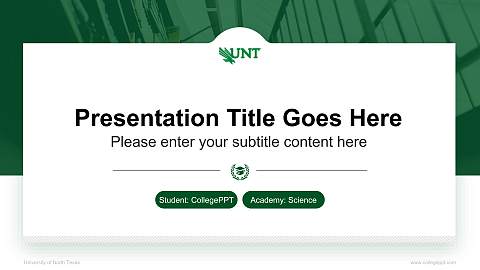 University of North Texas National Scholarship Defense PPT Template