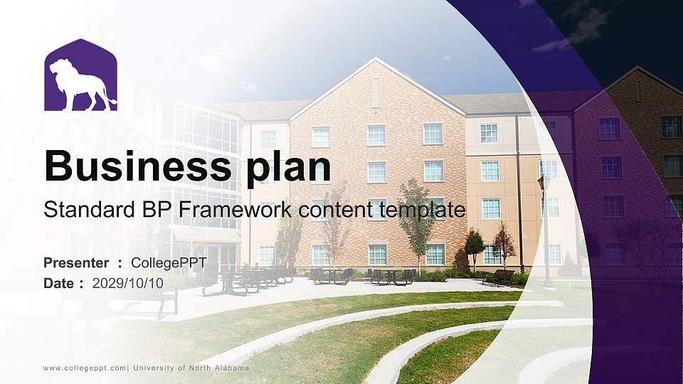 University of North Alabama Competition/Entrepreneurship Contest PPT Template16:9 ratio PPT effect preview image