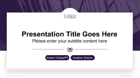 University of Mount Union National Scholarship Defense PPT Template