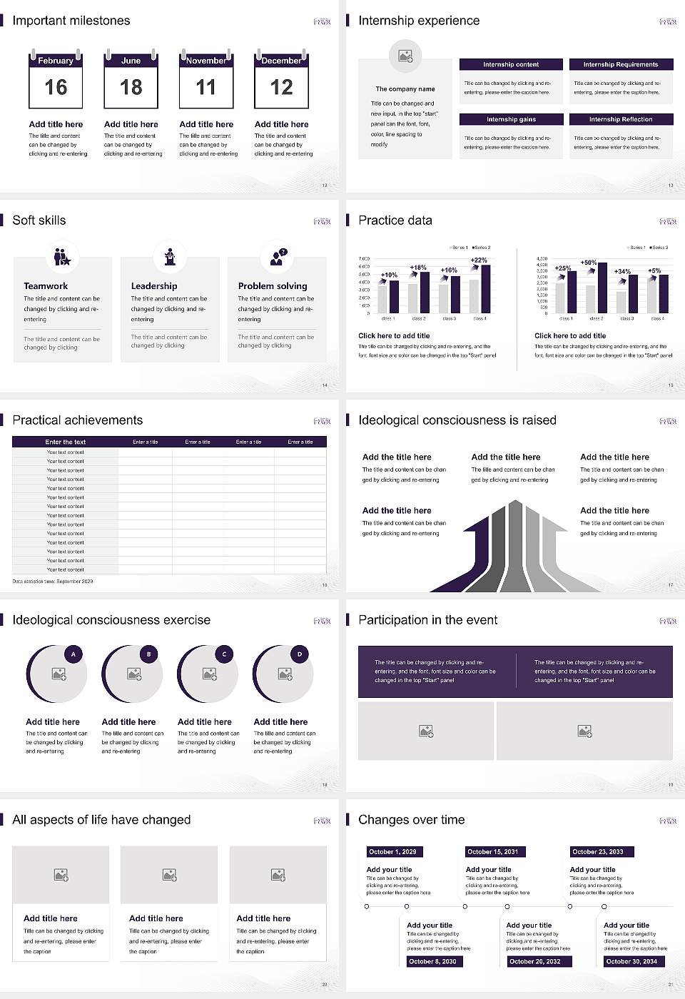 University of Mount Union National Scholarship Defense PPT Template16:9 ratio PPT effect preview image3