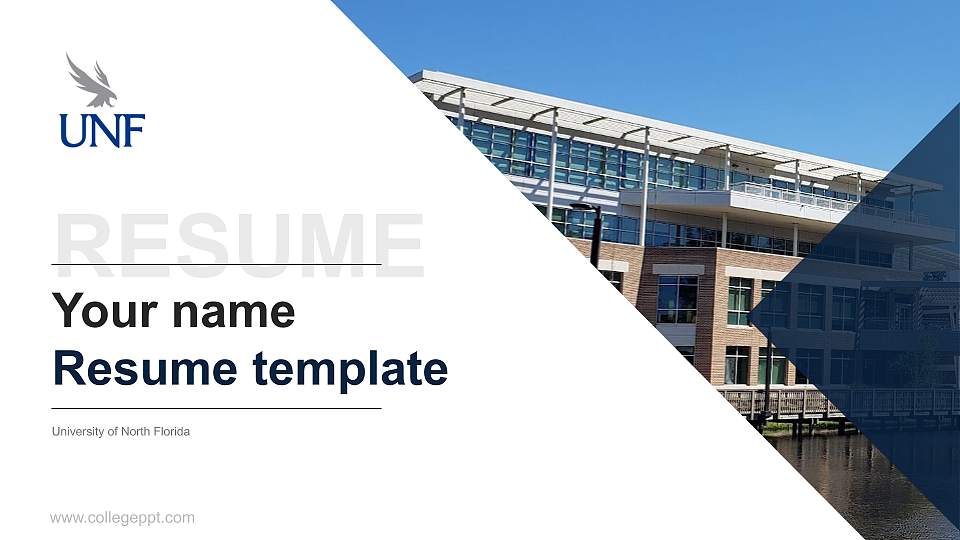 University of North Florida Resume PPT Template16:9 ratio PPT effect preview image