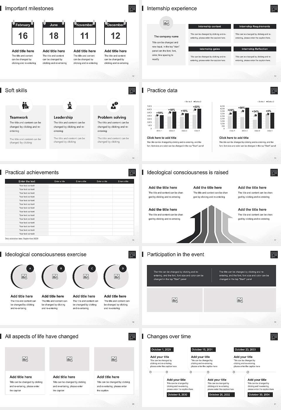 University of North Carolina School of the Arts National Scholarship Defense PPT Template16:9 ratio PPT effect preview image3