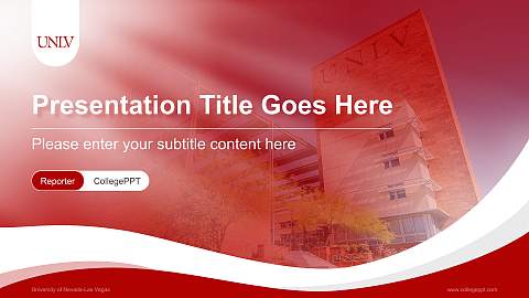 University of Nevada-Las Vegas Lecture Sharing and Networking Event PPT Template