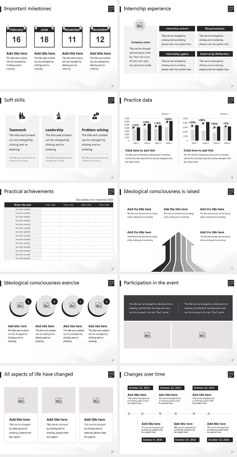 University of North Carolina School of the Arts National Scholarship Defense PPT Template4:3 ratio PPT effect preview image3