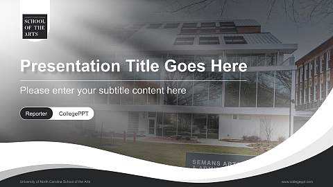 University of North Carolina School of the Arts Lecture Sharing and Networking Event PPT Template
