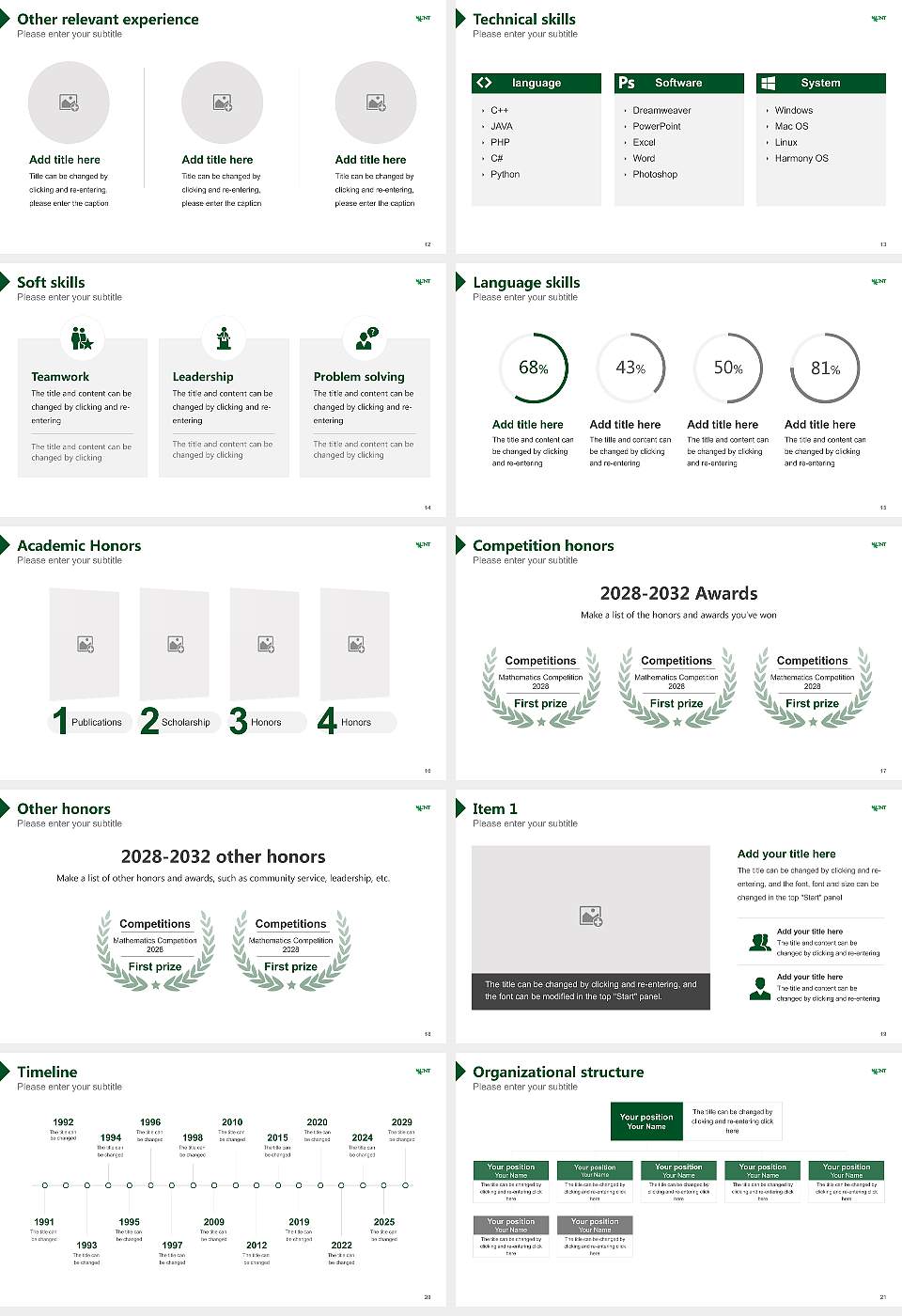 University of North Texas Resume PPT Template16:9 ratio PPT effect preview image3