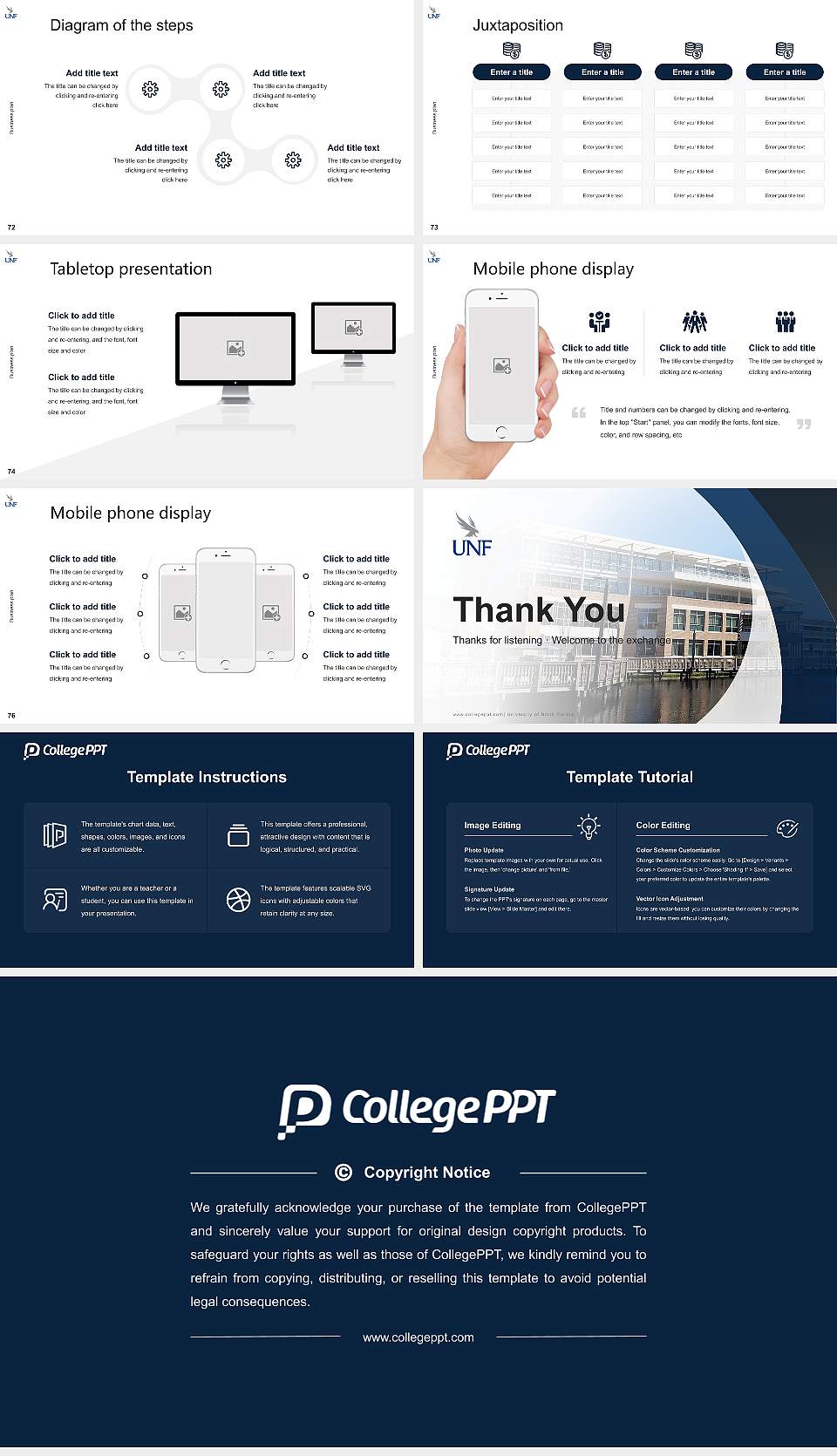 University of North Florida Competition/Entrepreneurship Contest PPT Template16:9 ratio PPT effect preview image9