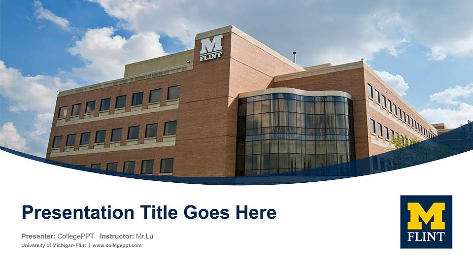 University of Michigan-Flint Course/Courseware Creation PPT Template16:9 ratio PPT effect preview image