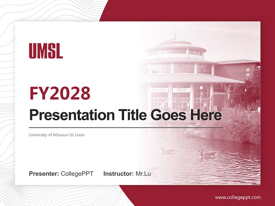 University of Missouri-St Louis Academic Presentation/Research Findings Report PPT Template4:3 ratio PPT effect preview image5