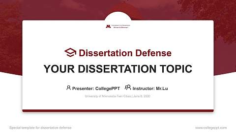 University of Minnesota-Twin Cities Graduation Thesis Defense PPT Template