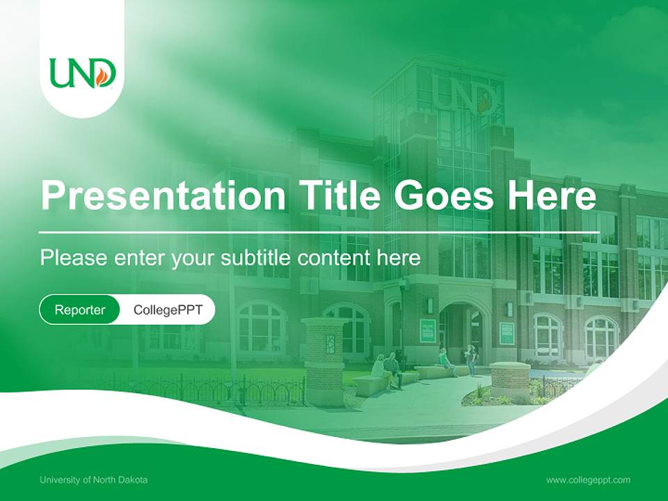 University of North Dakota Lecture Sharing and Networking Event PPT Template4:3 ratio PPT effect preview image4
