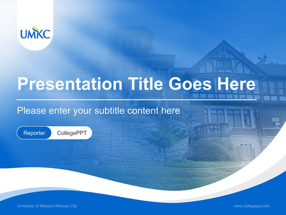 University of Missouri-Kansas City Lecture Sharing and Networking Event PPT Template4:3 ratio PPT effect preview image4
