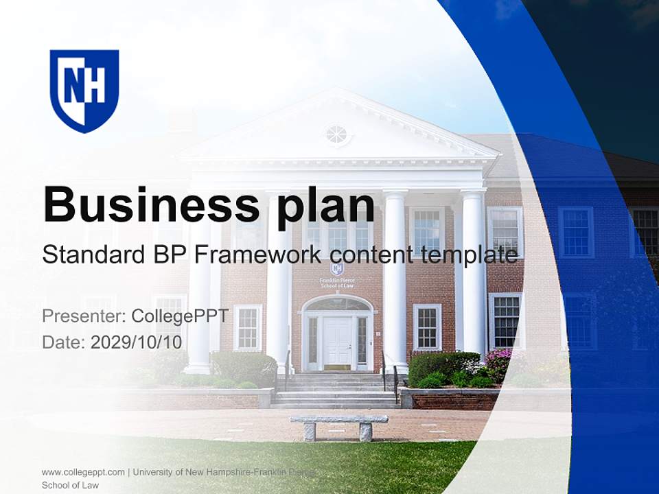 University of New Hampshire-Franklin Pierce School of Law Competition/Entrepreneurship Contest PPT Template4:3 ratio PPT effect preview image9