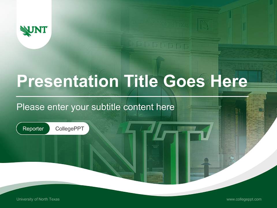 University of North Texas Lecture Sharing and Networking Event PPT Template4:3 ratio PPT effect preview image4