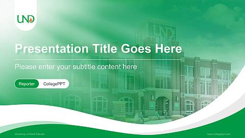 University of North Dakota Lecture Sharing and Networking Event PPT Template