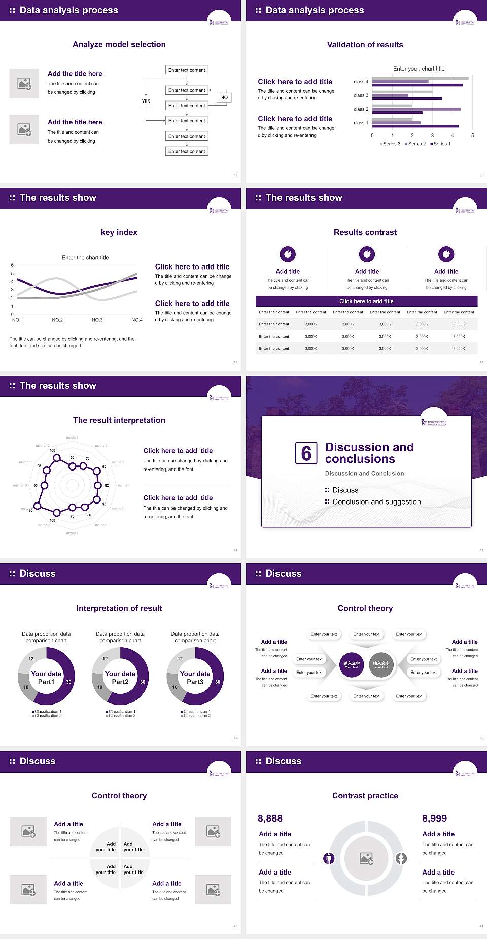 University of Montevallo Graduation Thesis Defense PPT Template4:3 ratio PPT effect preview image5