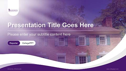 University of Montevallo Lecture Sharing and Networking Event PPT Template