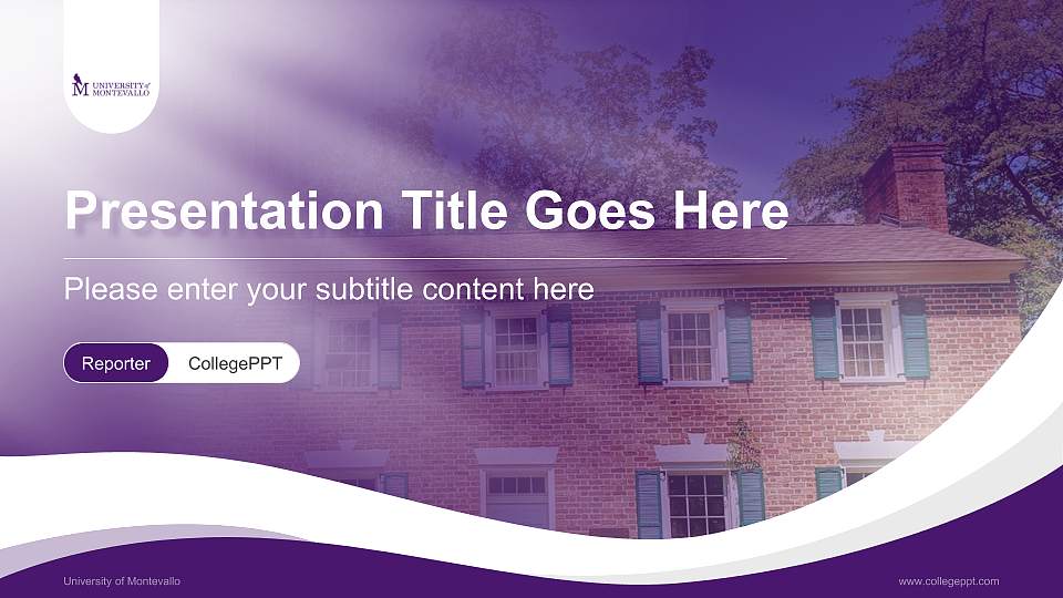 University of Montevallo Lecture Sharing and Networking Event PPT Template16:9 ratio PPT effect preview image