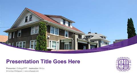University of Bridgeport Course/Courseware Creation PPT Template