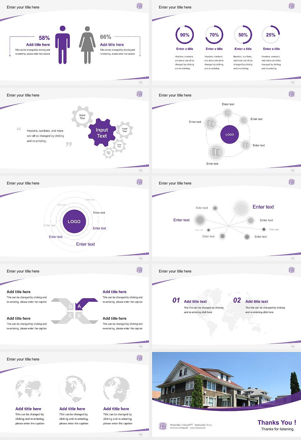 University of Bridgeport Course/Courseware Creation PPT Template16:9 ratio PPT effect preview image4