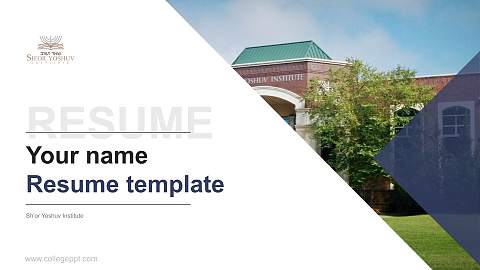 Sh’or Yoshuv Institute Resume PPT Template