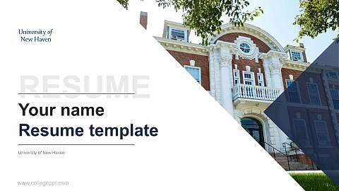 University of New Haven Resume PPT Template
