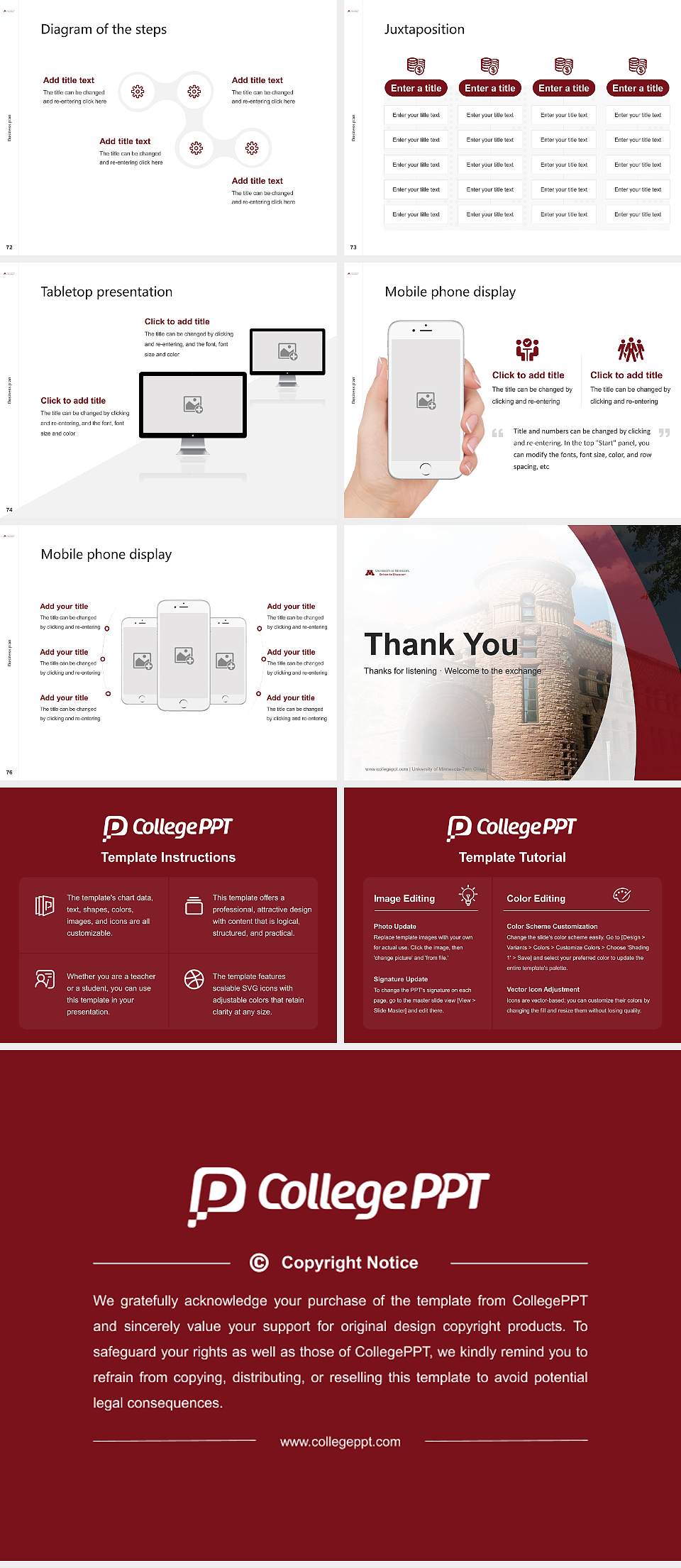 University of Minnesota-Twin Cities Competition/Entrepreneurship Contest PPT Template4:3 ratio PPT effect preview image9