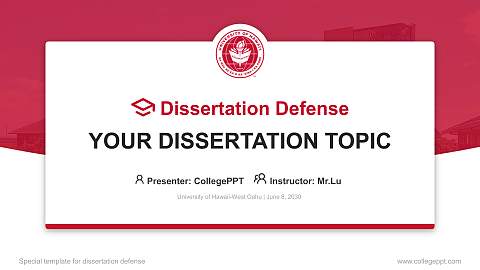 University of Hawaii-West Oahu Graduation Thesis Defense PPT Template