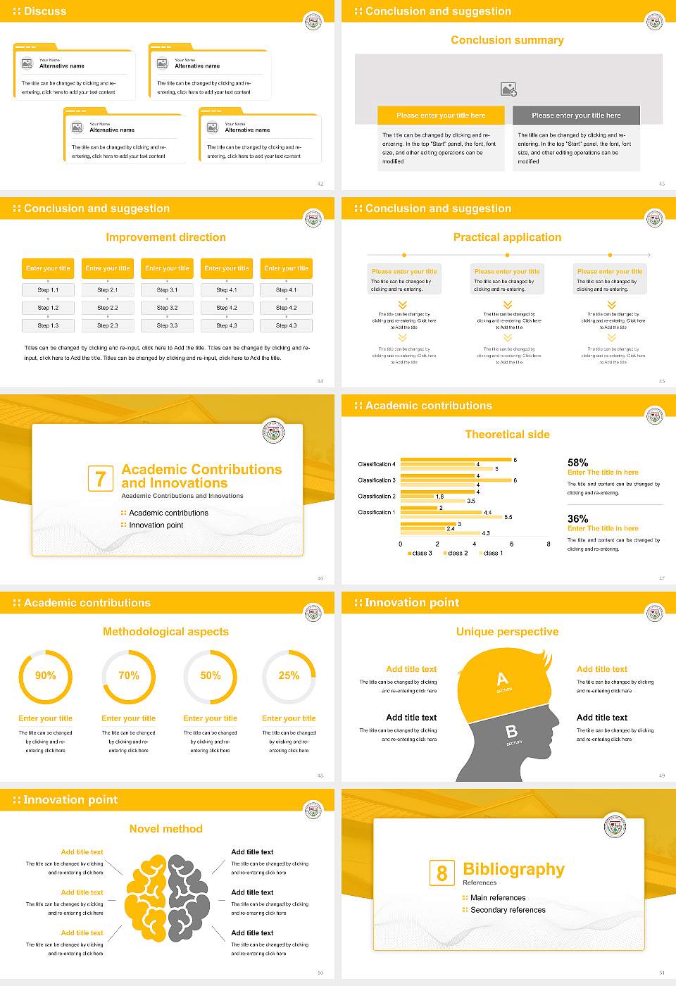 University of Fort Lauderdale Graduation Thesis Defense PPT Template16:9 ratio PPT effect preview image6