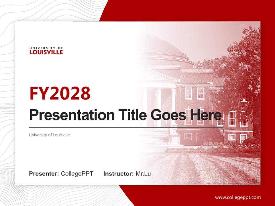 University of Louisville Academic Presentation/Research Findings Report PPT Template4:3 ratio PPT effect preview image5