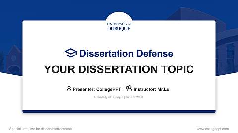 University of Dubuque Graduation Thesis Defense PPT Template