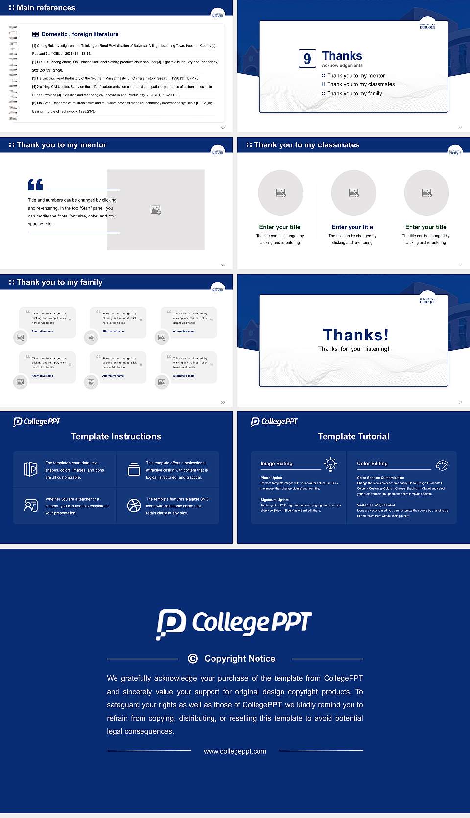 University of Dubuque Graduation Thesis Defense PPT Template16:9 ratio PPT effect preview image7