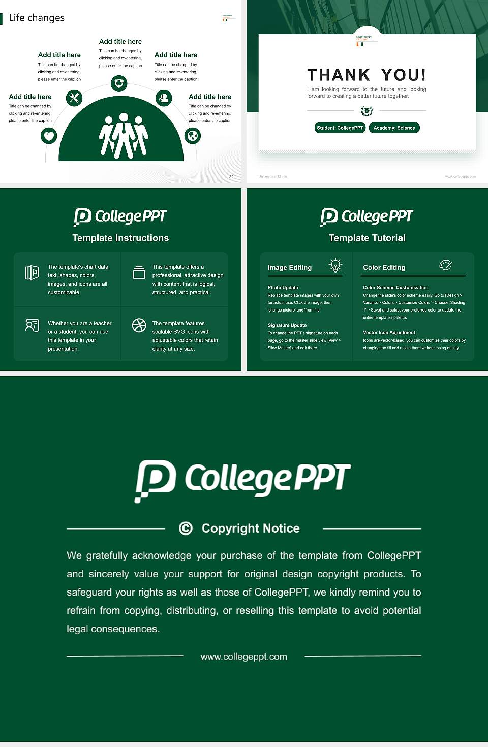 University of Miami National Scholarship Defense PPT Template4:3 ratio PPT effect preview image4