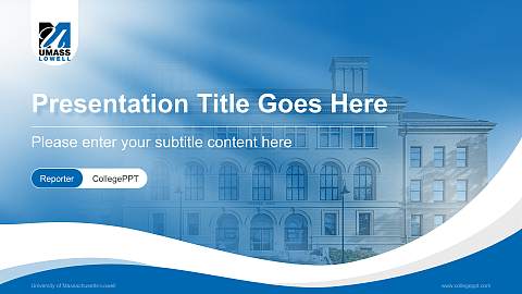 University of Massachusetts-Lowell Lecture Sharing and Networking Event PPT Template